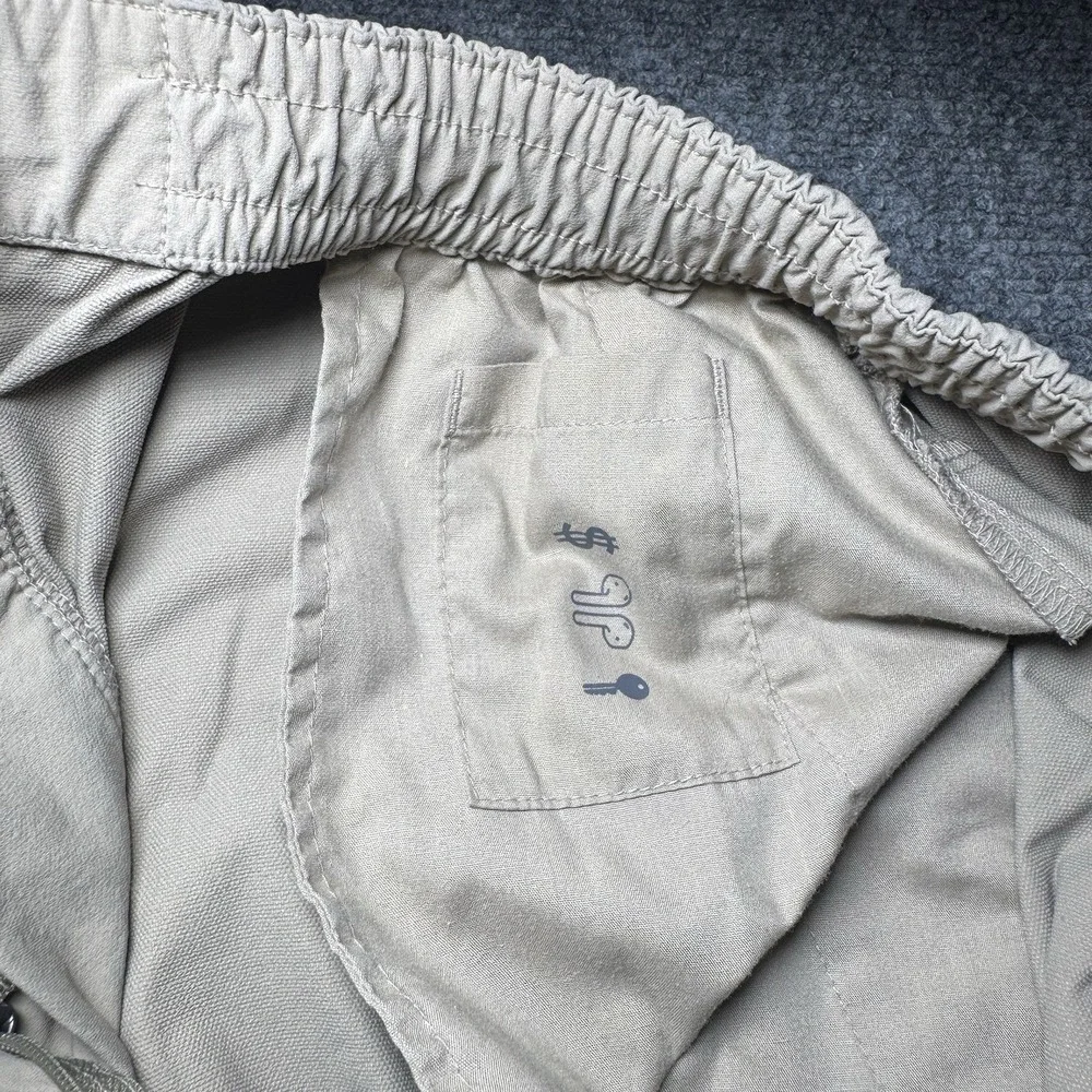 Figs Pro Scrub Pants Adult Large Beige Brown 5 Pocket Performance ~ 32X31